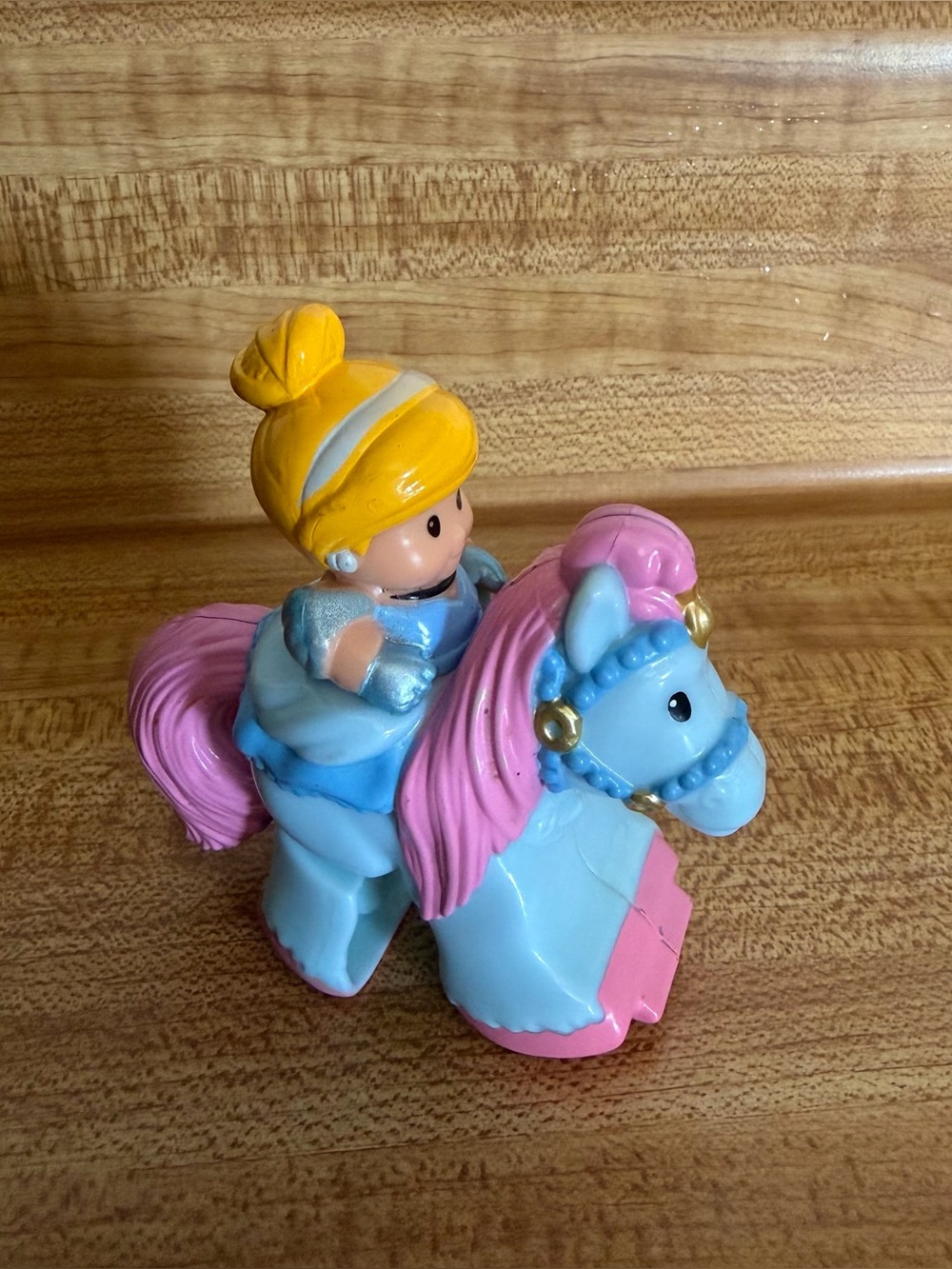 Fisher Price Little People Cinderella Klip Klop Horse Rare Vintage Disney Toy